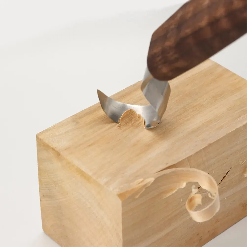 Chisel Set Wood - ‌ 1PC Professional ไม้แกะสลักชุดมีดใบมีดโค้ง & Scraper-เครื่องมือหัตถกรรมสําหรับ