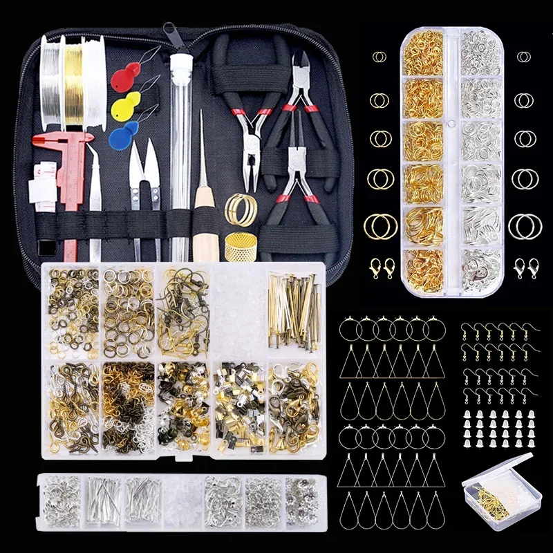 Tools Jewelry Making - ชุดอุปกรณ์ทำเครื่องประดับพร้อมเครื่องมือเครื่องประดับ ด้ายลวดทองแดงเครื่องประดับ และอุปกรณ์ทำเครื่องประดับสำหรับทำเครื่องประดับ