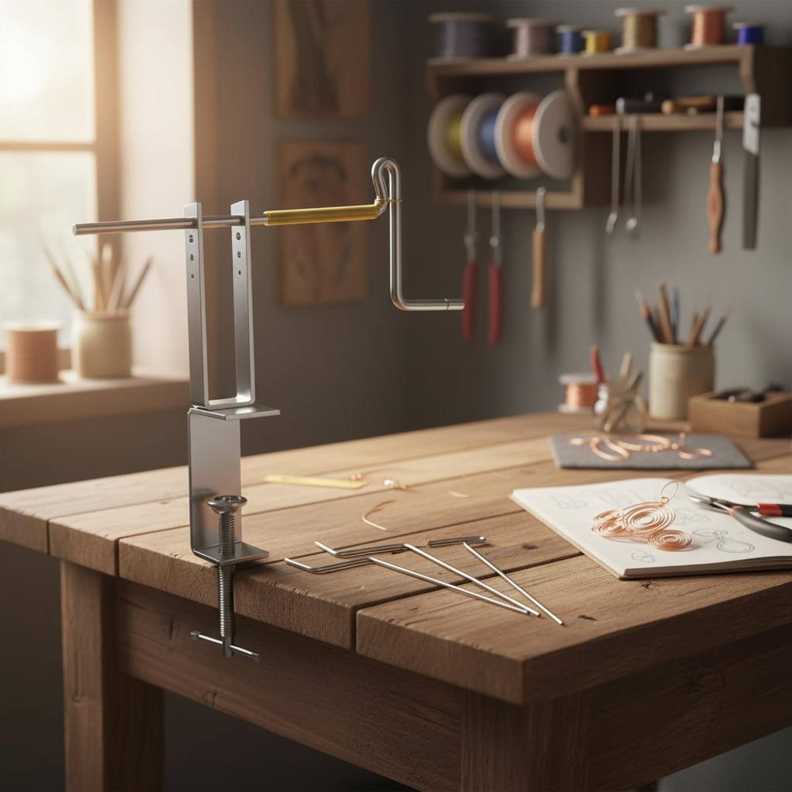 Tools Jewelry Making - แท่งลวดทำห่วงแบบขั้นบันได โครงสร้างโลหะแข็งแรง ชุดแท่งพันลวดสำหรับทำเครื่องประดับ อุปกรณ์ทำห่วงวงกลม DIY ใช้งานง่าย