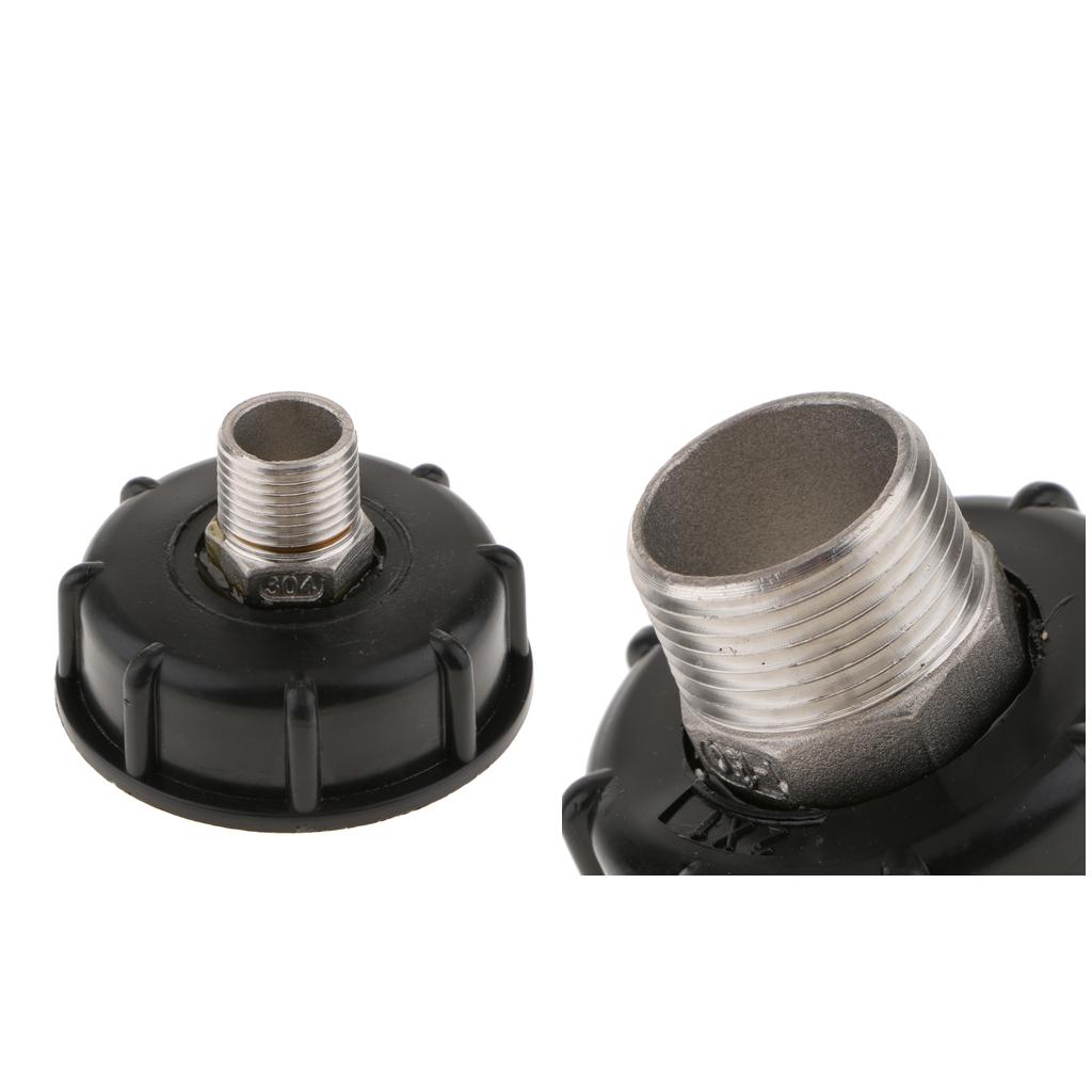 Tools Quality - อะแดปเตอร์ข้อต่อสายยางพลาสติกคุณภาพสูง 1000 ลิตร สำหรับถังน้ำ IBC ใช้ในสวนและการชลประทาน