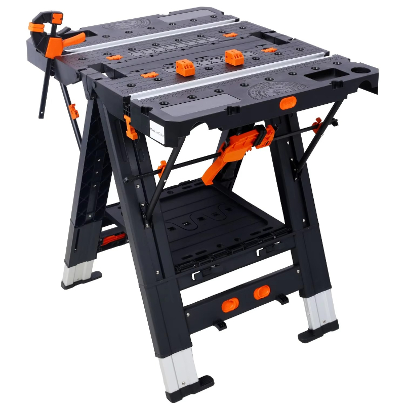 Workbench Portable Fold - โต๊ะทำงานพับได้ 2-in-1 แบบพกพา รับน้ำหนักได้มาก พร้อมเลื่อยและโต๊ะทำงาน