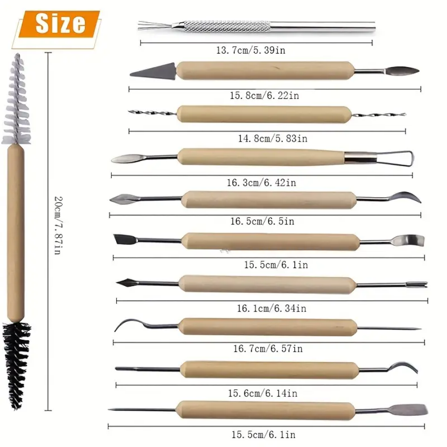 ชุดเครื่องมือปั้นดินเผา 1 ชุด  - Chisel Set Wood บทวิจารณ์และราคา