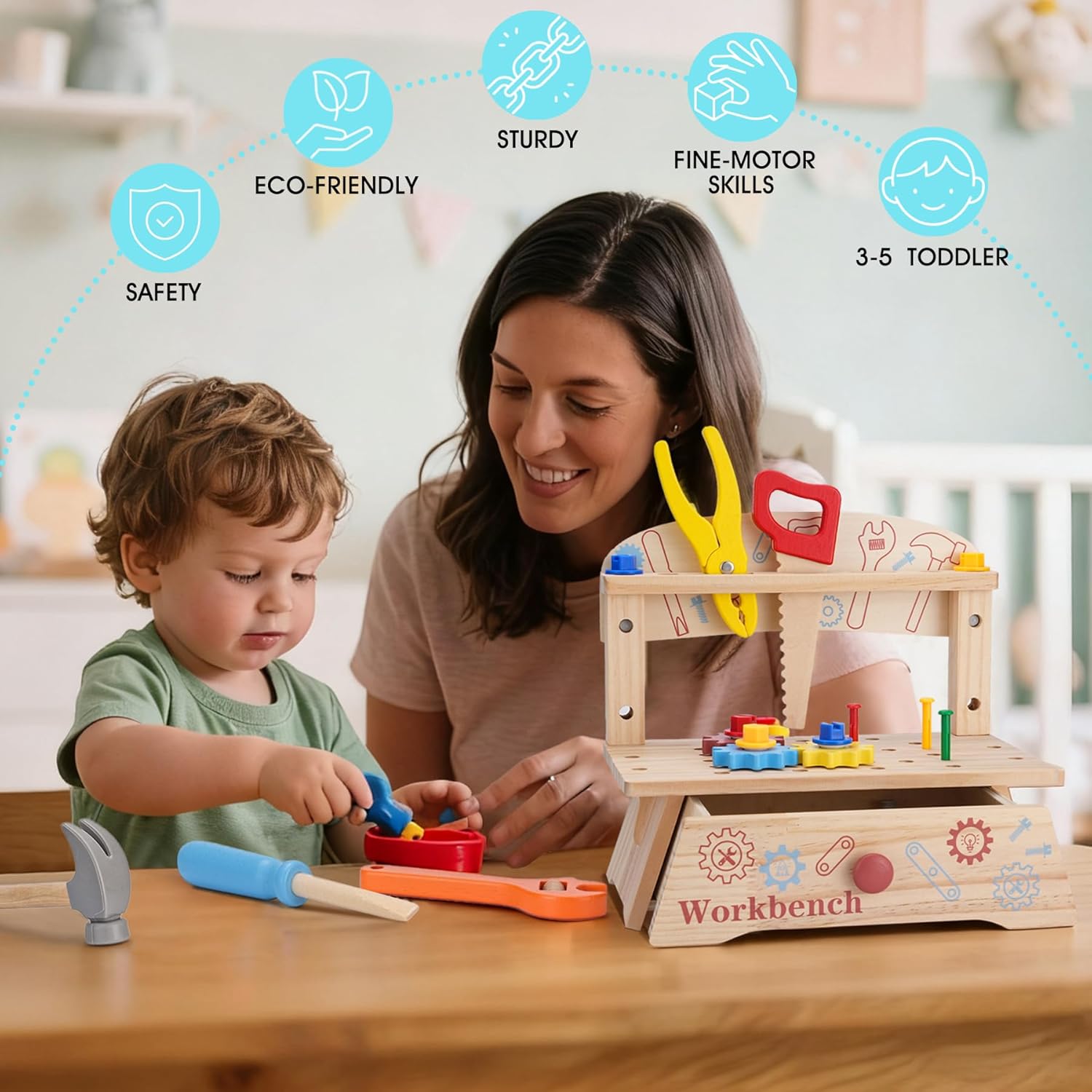 ชุดเครื่องมือช่างไม้สำหรับเด็ก - Workshop Tools Toy บทวิจารณ์และราคา