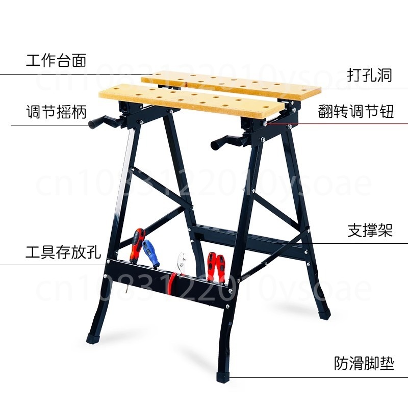 โต๊ะทำงานไม้เอนกประสงค์ โต๊ะทำ - Workbench Portable Fold บทวิจารณ์และราคา