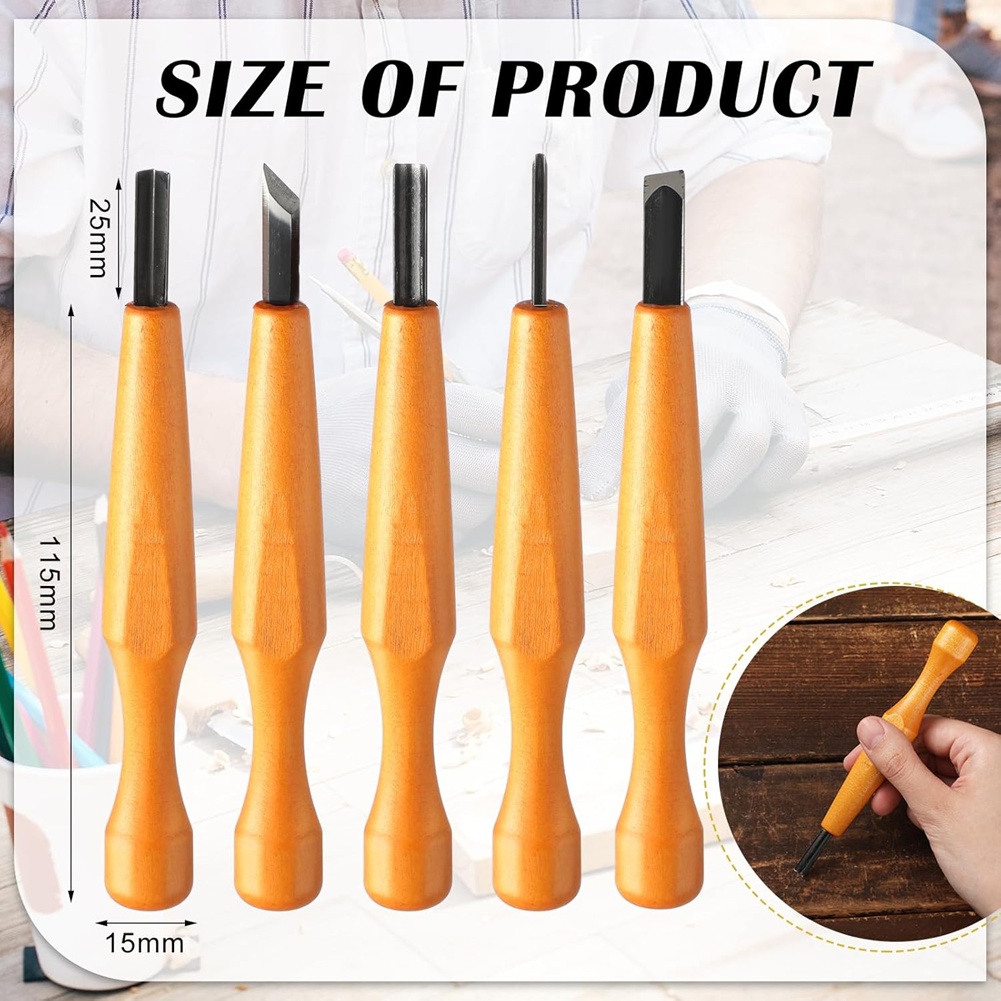 ชุดเครื่องมือแกะสลักไม้ 5 ชิ้น - Chisel Set Wood บทวิจารณ์และราคา