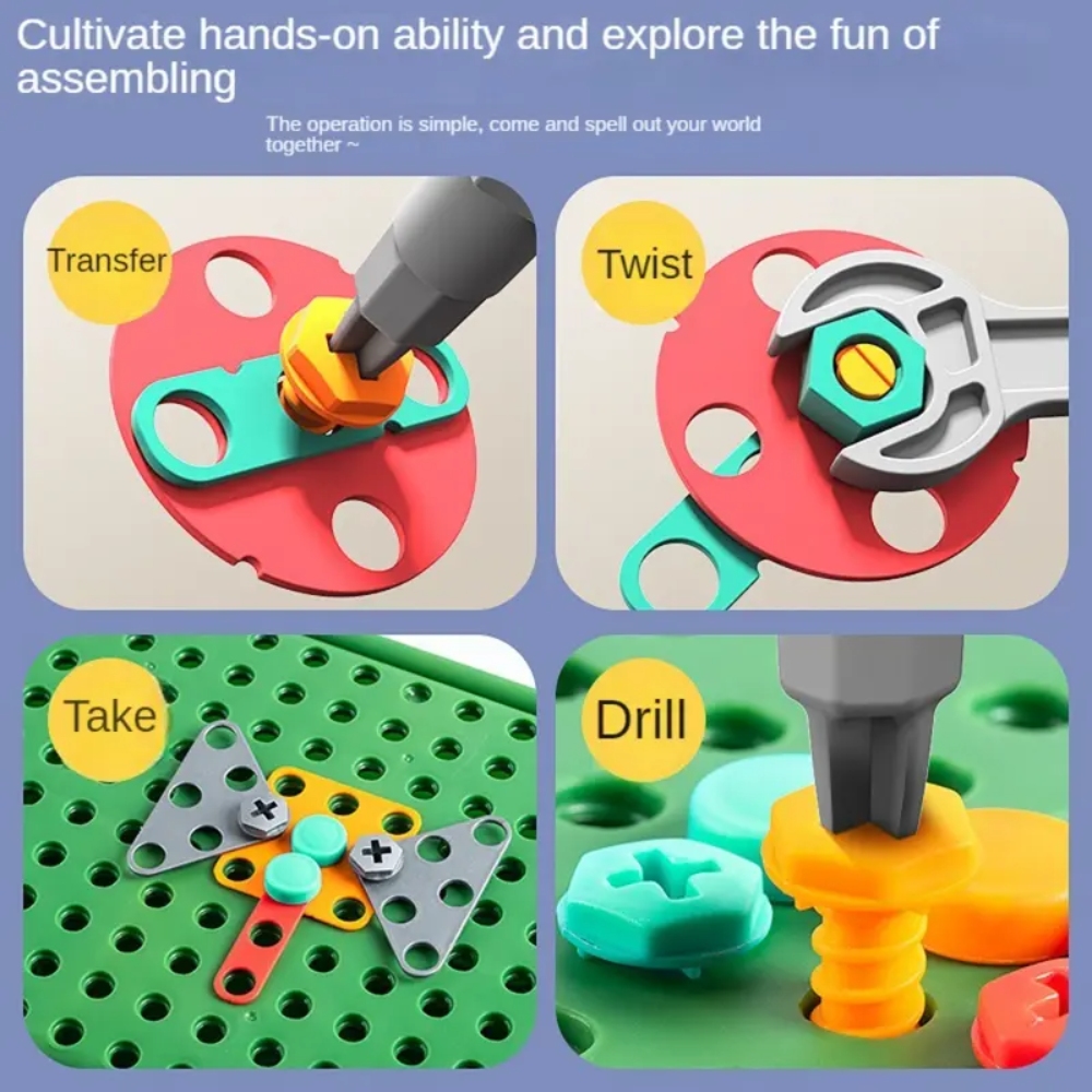 450 ชิ้น เด็ก STEM เซตเจาะสร้า - Workshop Tools Toy บทวิจารณ์และราคา