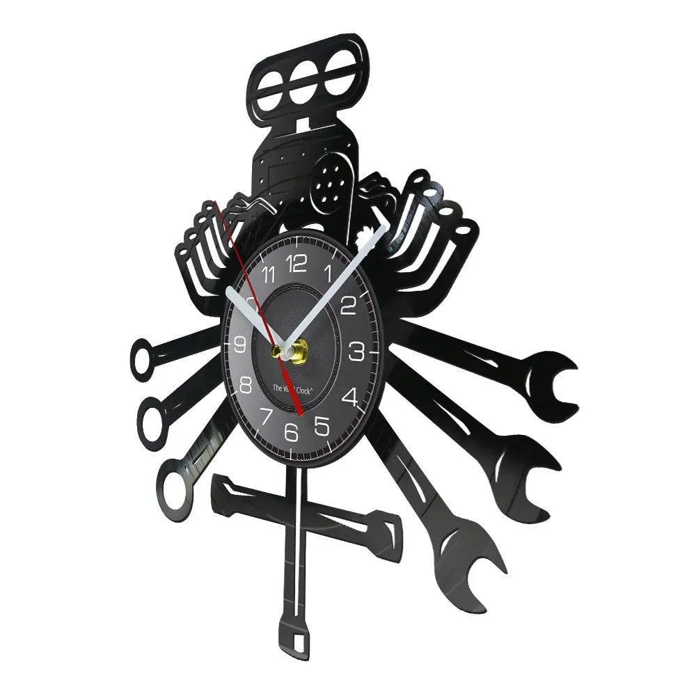 นาฬิกาแขวนผนังไวนิลลายเครื่องม - Tools In Engine Room Workshop บทวิจารณ์และราคา